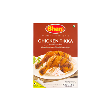 Shan Chicken Tikka BBQ Masala Mix 50g – Authentic Spice Blend for Grilled Tikka Chicken